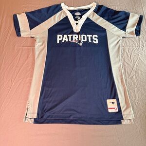 Women's Majestic Fan Fashion New England Patriots Short Sleeve Top Plus Size Lg